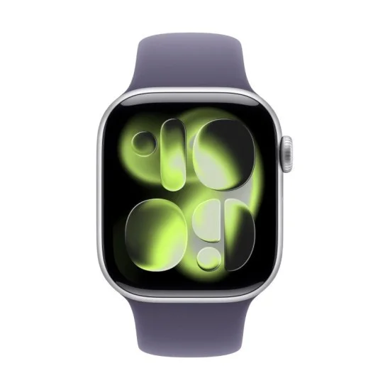 Apple Watch Series 11 Gps 46Mm Silver Aluminium Case With Purple Fog Sport Band - M/L
